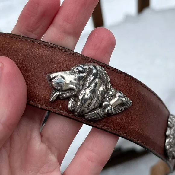 1992 Brighton Dog Themed Belt 90s Vintage Leather Brighton Belt – Dovetail main image 4